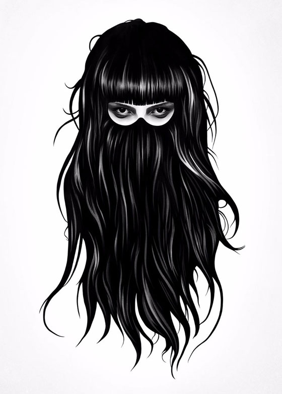 رسومات فنية رائعة محورها المرأة (من وحي الظلام والسلام) صورة رقم 6