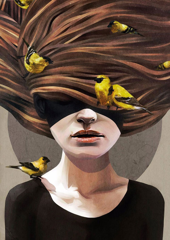 رسومات فنية رائعة محورها المرأة (من وحي الظلام والسلام) صورة رقم 9