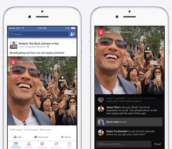 فيسبوك يتيح للمعجبين تتبع أخبار المشاهير بالبث المباشر صورة رقم 1 فيسبوك يتيح للمعجبين تتبع أخبار المشاهير بالبث المباشر صورة رقم 1