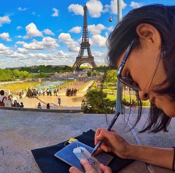 تجربة رائدة.. اكياس الشاي تتحول الى لوحات فنية فاتنة بعدد ايام السنة!! صورة رقم 1