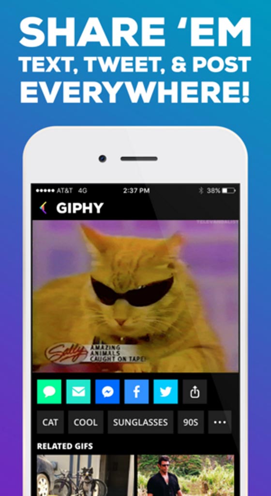 GIF لأجهزة آيفون تطبيق جديد يمنحك مكتبة كبيرة من الصور  صورة رقم 4