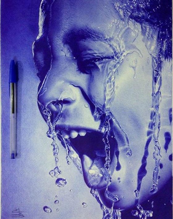 فن نادر.. صور الفنون الابداعية لمصري يرسم بقلم الحبر صورة رقم 2
