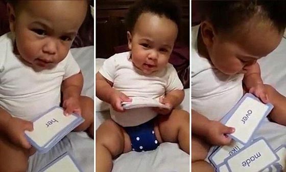 شاهد الطفل المعجزة.. رضيع (19 شهرا) يقرأ الكلمات صورة رقم 1