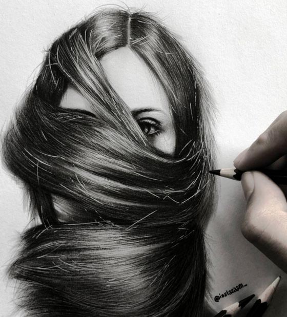 فنان رسم الشعر بالرصاص بصورة مذهلة.. شاهد الصور صورة رقم 2