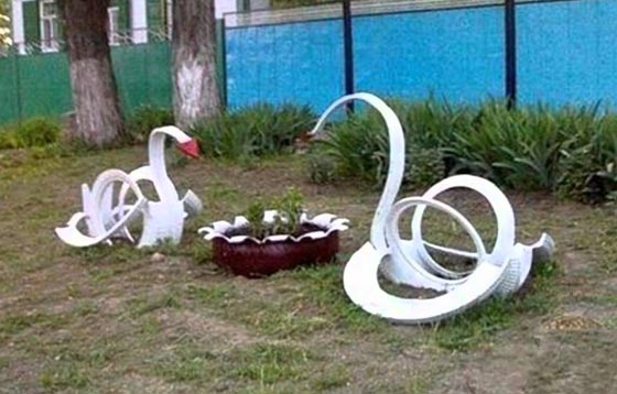   عراقي مبدع يحول إطارات السيارات القديمة إلى تحف منزلية  صورة رقم 15