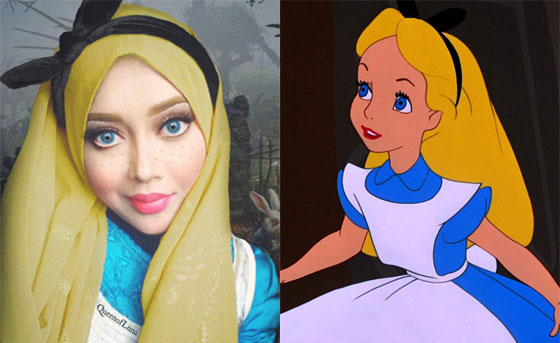 صور مذهلة: فتاة استخدمت حجابها كي تتحول الى اميرات ديزني! صورة رقم 3