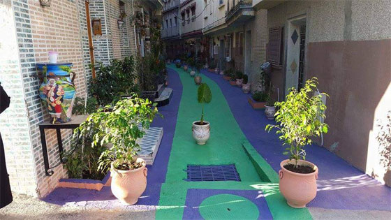 شباب طنجة المغربية يحولون شوارعهم الى تحف فنية مزينة بالورود والأشجار والالوان صورة رقم 4 شباب طنجة المغربية يحولون شوارعهم الى تحف فنية مزينة بالورود والأشجار والالوان صورة رقم 4