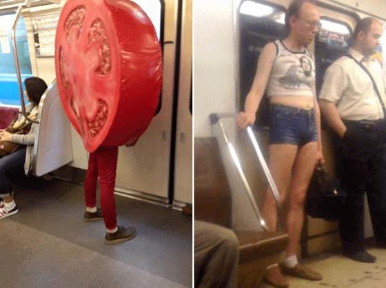 صور غريبة: تصرفات ركاب المواصلات العامة لم تكن تتوقعها! صورة رقم 3