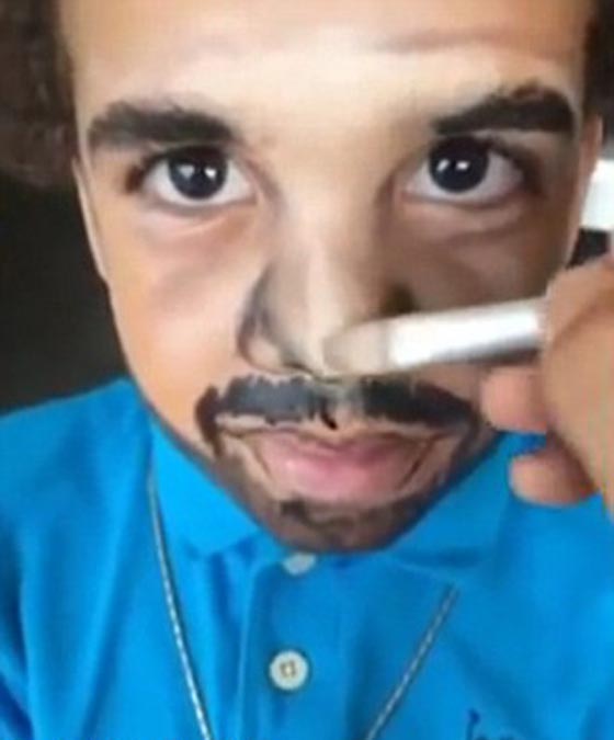مكياج الام يحول الابن الى المغني دريك ويحظى بمليون مشاهدة صورة رقم 3