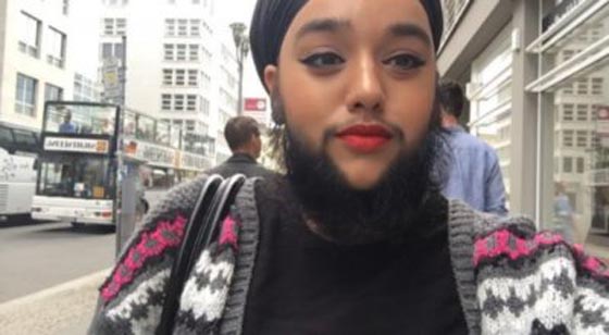 لحية كاملة تنبت على وجه عارضة ازياء وتدخلها موسوعة غينيس صورة رقم 7