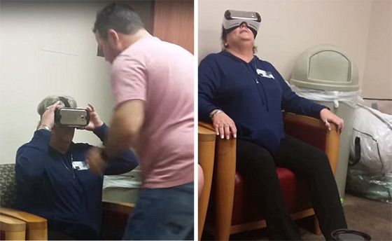 فيديو مضحك: سيدة تصاب بالفزع بسبب نظارات الواقع الافتراضي صورة رقم 1 فيديو مضحك: سيدة تصاب بالفزع بسبب نظارات الواقع الافتراضي صورة رقم 1