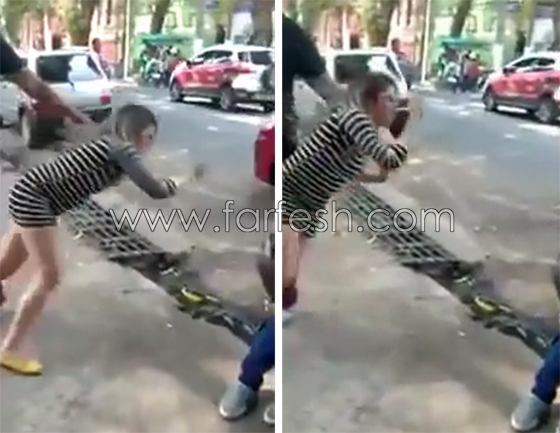 فيديو  فتاة ترقص مع صديقها تسقط داخل  مجرى صرف المياه! صورة رقم 3