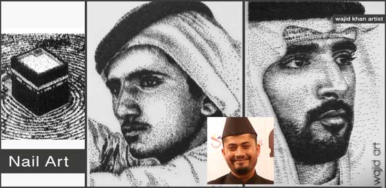 فنان هندي رسم شخصيات عالمية بالرصاص والمسامير صورة رقم 5