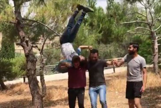 بالفيديو: تحدي الدبكة.. شباب وصبايا على الحائط والسقف صورة رقم 6