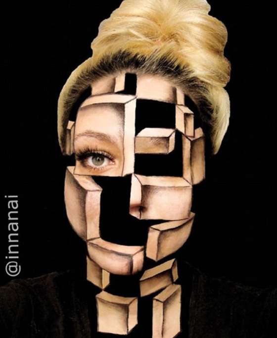 صور مدهشة لفنانة مكياج حولت وجهها لتصاميم مختلفة صورة رقم 4