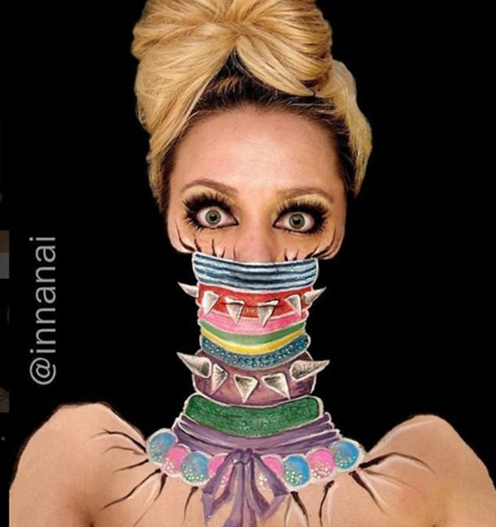 صور مدهشة لفنانة مكياج حولت وجهها لتصاميم مختلفة صورة رقم 6