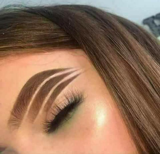 موضة غريبة وأشكال عديدة لرسم الحواجب تثير السخرية.. صور صورة رقم 1