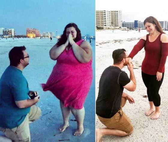 صور قبل وبعد وفيديو مذهل: زوجان يفقدان 179 كغم في سنتين! صورة رقم 3