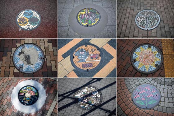 بالصور.. ياباني يحول اغطية المجاري الى تحف فنية صورة رقم 3
