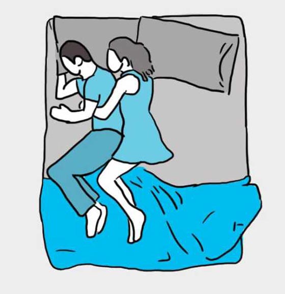 صورة رقم 2 - للمتزوجين فقط.. تعرف على حياتك العاطفية من خلال وضعية نومكما صورة رقم 2 - للمتزوجين فقط.. تعرف على حياتك العاطفية من خلال وضعية نومكما