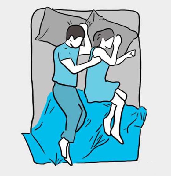 صورة رقم 3 - للمتزوجين فقط.. تعرف على حياتك العاطفية من خلال وضعية نومكما صورة رقم 3 - للمتزوجين فقط.. تعرف على حياتك العاطفية من خلال وضعية نومكما