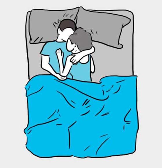 صورة رقم 4 - للمتزوجين فقط.. تعرف على حياتك العاطفية من خلال وضعية نومكما صورة رقم 4 - للمتزوجين فقط.. تعرف على حياتك العاطفية من خلال وضعية نومكما