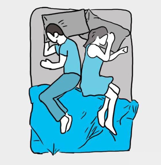 صورة رقم 7 - للمتزوجين فقط.. تعرف على حياتك العاطفية من خلال وضعية نومكما صورة رقم 7 - للمتزوجين فقط.. تعرف على حياتك العاطفية من خلال وضعية نومكما