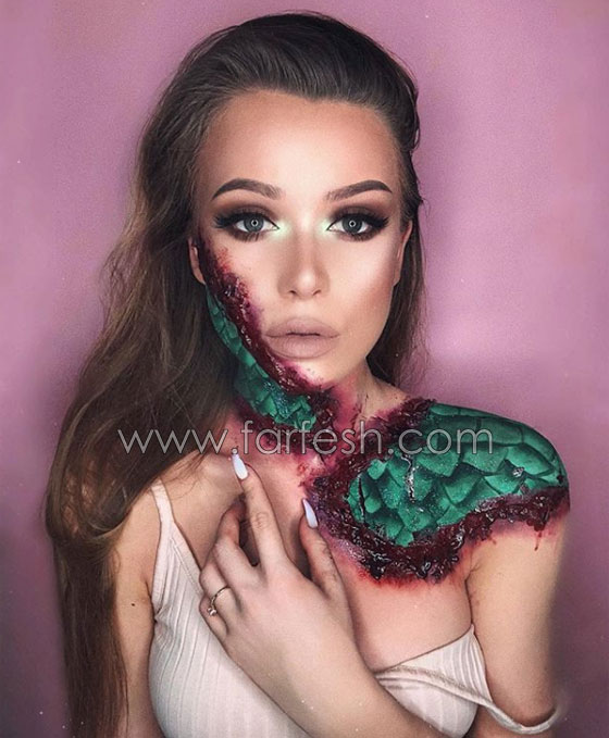 فتاة تحول وجهها إلى لوحات مدهشة على انستقرام صورة رقم 10