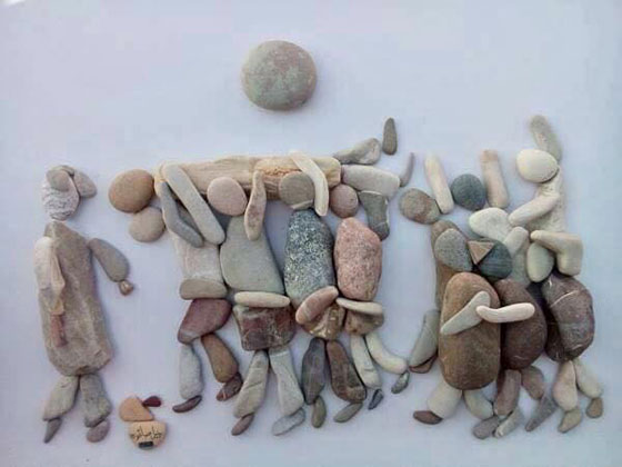 صور لوحات فنية مدهشة بالحجارة صورة رقم 7