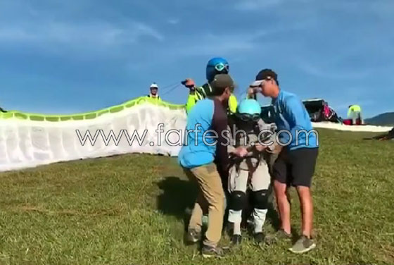 عجوز تايوانية (93 عاما) تقوم بمغامرة جنونية بجولة طيران مظلي صورة رقم 7