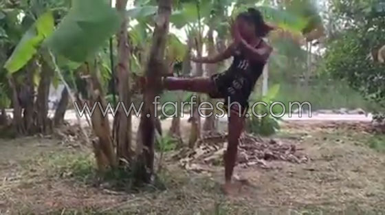 فيديو مدهش.. فتاة تكسر شجرة موز بقدمها! صورة رقم 4