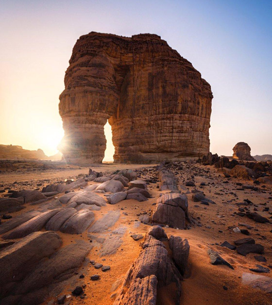 أغرب الصخور الهائلة: صخرة الفيل العملاقة في السعودية تشكلت من الصخور الرملية صورة رقم 1