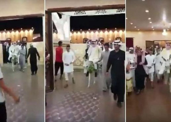 بالفيديو.. عريس يدخل لقاعة الزفاف بطريقة طريفة صورة رقم 2