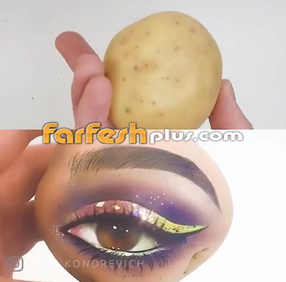 فيديو يفضح الحقيقة! لن تصدق ما يفعله المكياج بوجه الفتيات! البطاطا خير دليل صورة رقم 13