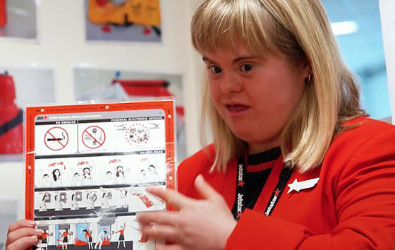 صورة رقم 10 - فييو مؤثر.. فتاة مصابة بمتلازمة داون تحقق حلمها وتصبح مضيفة طيران! صورة رقم 10 - فييو مؤثر.. فتاة مصابة بمتلازمة داون تحقق حلمها وتصبح مضيفة طيران!