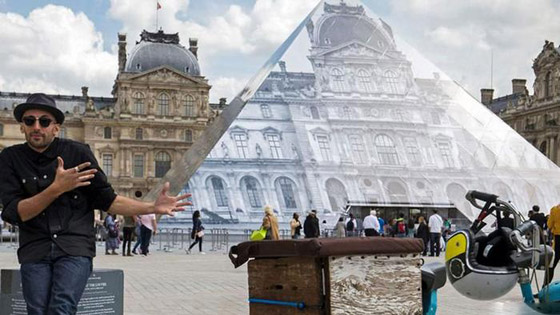خدعة بصرية فنية بمناسبة مرور 30 عاما على بناء هرم اللوفر! صور صورة رقم 6