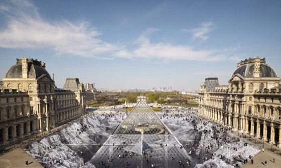خدعة بصرية فنية بمناسبة مرور 30 عاما على بناء هرم اللوفر! صور صورة رقم 12