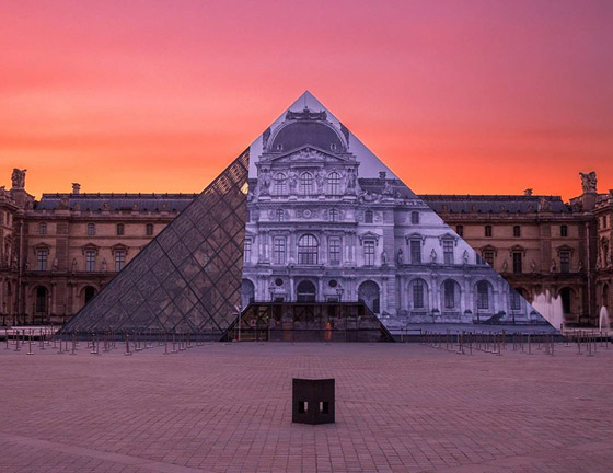 خدعة بصرية فنية بمناسبة مرور 30 عاما على بناء هرم اللوفر! صور صورة رقم 17