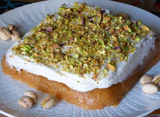 طريقة تحضير عيش السرايا الشهي والمميز لحلويات رمضان شرقية صورة رقم 7