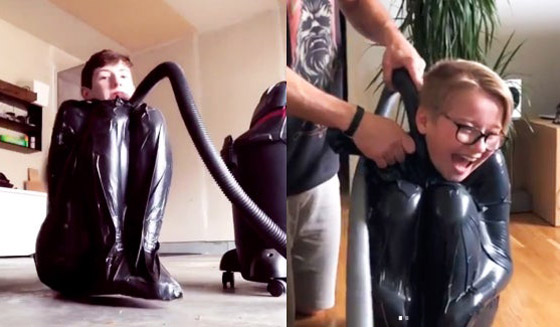 تحدي المكنسة الكهربائية.. تحدي جديد يجتاح مواقع التواصل! فيديو صورة رقم 7