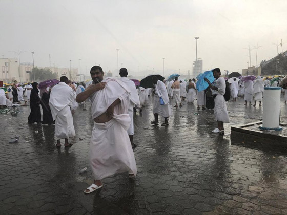 مشهد مهيب: هطول أمطار غزيرة على عرفات أثناء صلاة الحجاج! فيديو صورة رقم 5 مشهد مهيب: هطول أمطار غزيرة على عرفات أثناء صلاة الحجاج! فيديو صورة رقم 5