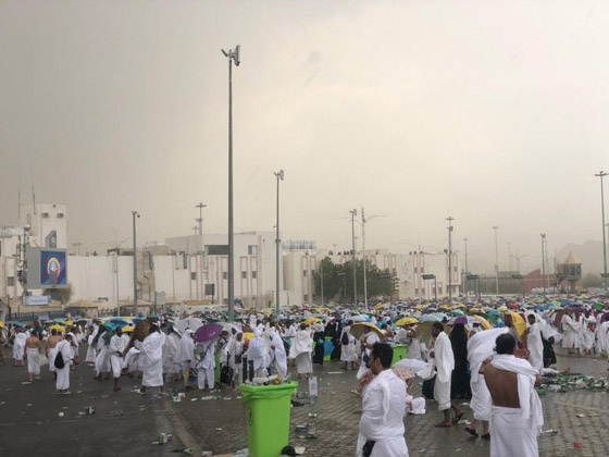 مشهد مهيب: هطول أمطار غزيرة على عرفات أثناء صلاة الحجاج! فيديو صورة رقم 8 مشهد مهيب: هطول أمطار غزيرة على عرفات أثناء صلاة الحجاج! فيديو صورة رقم 8