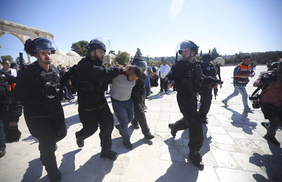 قوات الاحتلال تقتحم المسجد الأقصى وتهاجم المصلين بعد صلاة العيد صورة رقم 15 قوات الاحتلال تقتحم المسجد الأقصى وتهاجم المصلين بعد صلاة العيد صورة رقم 15