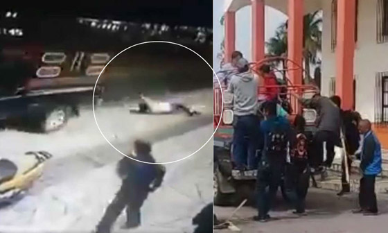 شاهدوا غاضبين من رئيس بلدية وكيف ربطوه إلى سيارة وسحلوه صورة رقم 3
