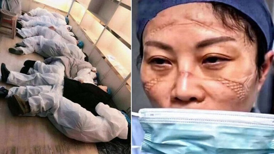 مشاهد مؤثرة لأطباء صينيين.. هيستيريا وانهيارات عصبية وأيام بلا نوم! صورة رقم 1