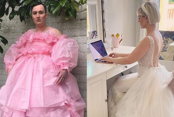 صور طريفة: أغرب تقليعات تحدي كورونا لبس المخدات، السجاجيد وأكياس القمامة صورة رقم 3