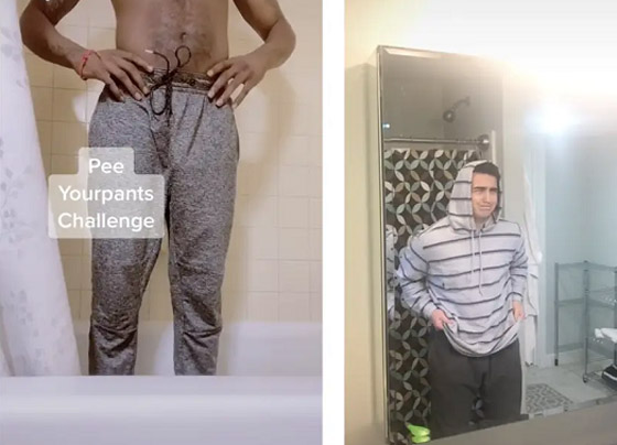 صور طريفة: أغرب تقليعات تحدي كورونا لبس المخدات، السجاجيد وأكياس القمامة صورة رقم 5