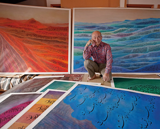 صور: خطاط ياباني يتميز بكتاباته المدهشة باللغة العربية وآيات قرآنية صورة رقم 17