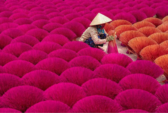 صور مدهشة: مشاهد مبهرة من الألوان الزاهية في قرية البخور في فيتنام صورة رقم 1