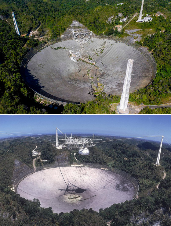 يوم حزين لعلم الفلك.. انهيار تلسكوب أريسيبو العملاق بعد عقود من العمل! صورة رقم 1
